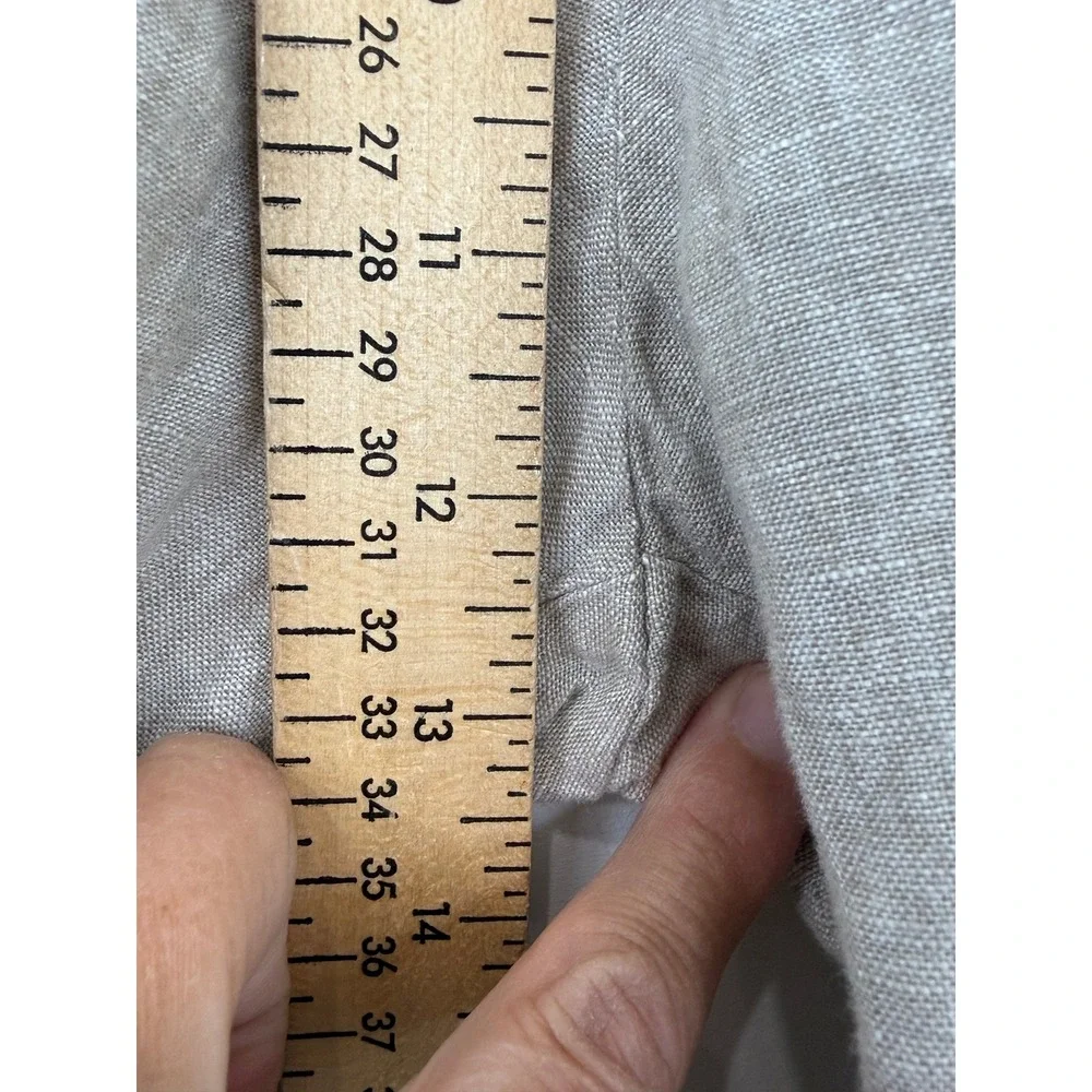 Quince 100% European Linen Tapered Ankle Pants Flax Pull On Pockets M